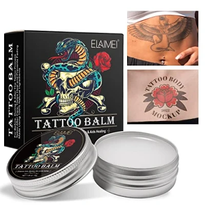 Afbeelding van Hoogwaardige tattoo crème, dagelijkse verzorging en conditioner, hydraterend, versterkt de tattookleuren, bevordert genezing, 1,06 oz