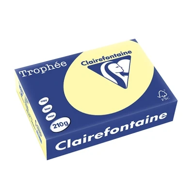 Image de 250 feuilles A4 210g Couleur pastels Canari Trophée Clairefontaire 2220C