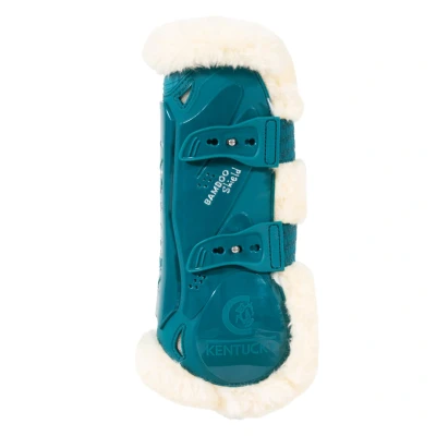 Image de Kentucky Horsewear Protèges Tendons Bamboo Elastic Vegan Sheepskin Émeraude XS