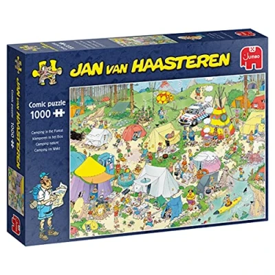 Image de Jumbo puzzle Jan van Haasteren camping dans les bois 1000 pièces