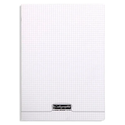 Image de Cahier 24x32(cm) Petits carreaux 48 pages couverture en polypro sans spirale Clairefontaine Calligraphe