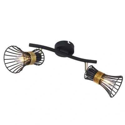 Afbeelding van Plafondlamp 54814 2 met kooikappen, lamps