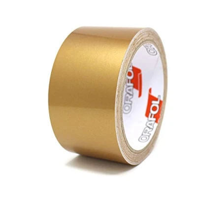 Afbeelding van Decoratieve plakstrips voor auto, motorfiets, boot, modelbouw, vele kleuren, lengte 10 m (goud, 50 mm)