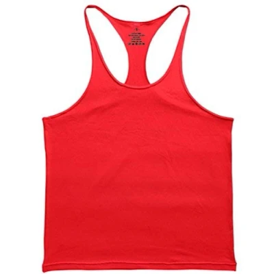 Afbeelding van Heren fitnessstudio strringer onderhemd bodybuilding training spiershirt katoen, Pln red., L