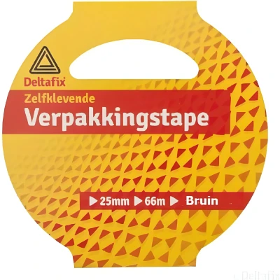 Afbeelding van deltafix verpakkingstape bruin 25mm x 66m