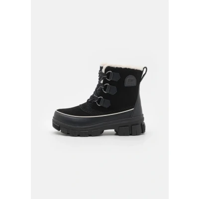 Afbeelding van Sorel Torino WP Snowboots, Dames, Maat: 38, Black Veloursleer