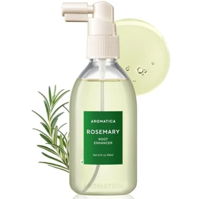 Afbeelding van AROMATICA Rozemarijn wortelversterking 100 ml voedzaam voor de hoofdhuid met rozemarijnolie kalmeert geïrriteerde zonder sulfaten, siliconen en parabenen
