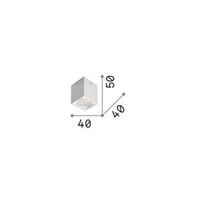 Afbeelding van Ideal Lux LED downlight Dot Square, wit, aluminium, 3.000 K