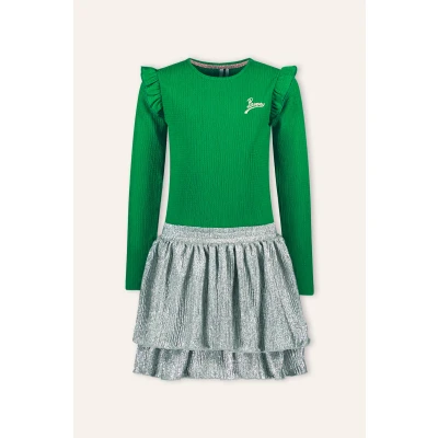 Afbeelding van Kinder Demi Jurk Groen / Zilver Amazon green Maat 140 B.Nosy