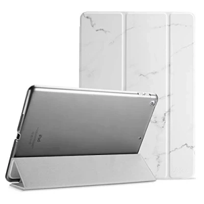 Afbeelding van ProCase beschermhoes voor iPad 9.7, 6, 5, model A1822 A1823 A1893 A1954, 2018, 2017, marmer wit