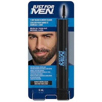 Afbeelding van Just for Men Onmiddellijke aanpassing van grijs haar, tijdelijke kleur voor een vollere en goed gedefinieerde look, tot 30 toepassingen, zwart
