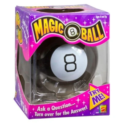 Image de Mattel Magic Eightball 9 cm noir