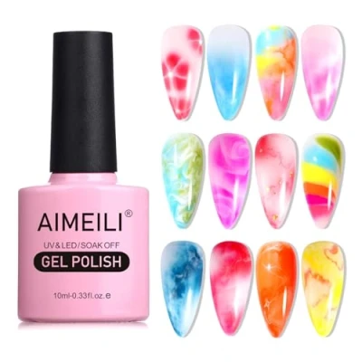 Image de AIMEILI Blooming Gel Soak Off UV LED Vernis à Ongles Semi Permanent Blossom Polish Clear 10ml