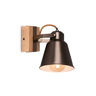 Afbeelding van BRILONER TALLE wandlamp Spotlight 1 vlam draai en zwenkbare spot gloeilampen niet inbegrepen max. 40 W rustiek IP20