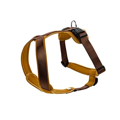 Afbeelding van Hunter Harnas van nylon, gevoerd, zacht neopreen, bruin/karamel, maat 45 57 cm, S