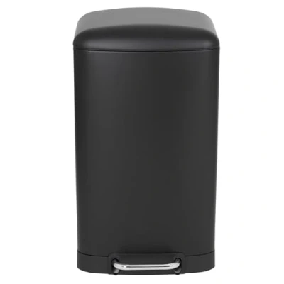 Image de Kitchen Move Poubelle De Cuisine A Pédale Acier Noir Mat 40L Greenwich