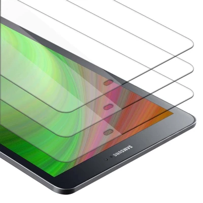 Afbeelding van Cadorabo 3x Screenprotector geschikt voor Samsung Galaxy Tab S2 (9.7 inch) in KRISTALHELDER Getemperd Pantser Film (Tempered) Display beschermend glas 9H hardheid met 3D Touch