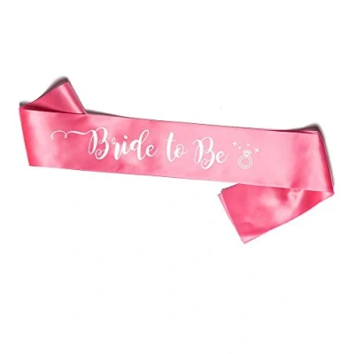 Afbeelding van OLILLY Roze bruid to be sjaal voor de aanstaande (roze)