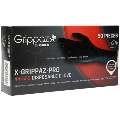 Afbeelding van GRIPPAZ HANDSCHOEN ZWART 246BK MAAT XXL 50 STUKS IN DOOS