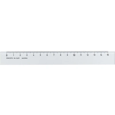 Afbeelding van Aristo liniaal 15cm glashelder plexiglas AR 1431