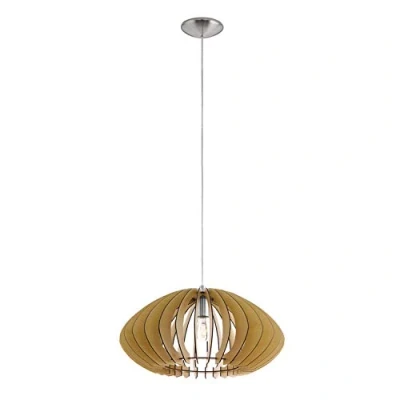 Afbeelding van EGLO Cossano 2 Hanglamp 1 Lichts Ø500mm. Nikkel Mat Ahorn