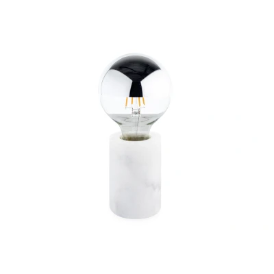 Afbeelding van Marmeren Tafellamp, E27 Fitting, Wit