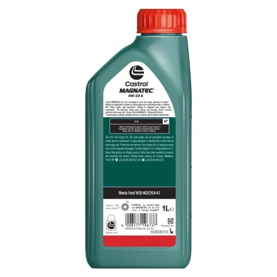 Afbeelding van Castrol Magnatec E 0W 20 1L Motorolie 15FD09 FORD: FIESTA 6, Transit Custom V362 Van, KUGA 2, FORD USA: Mustang Mk6 Coupe, Convertible