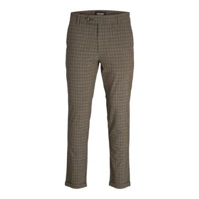 Image de JACK &amp; JONES Jpstmarco Jjconnor Noos Pantalon chino pour homme, Tigers Eye/détail : à carreaux, 32W / 34L