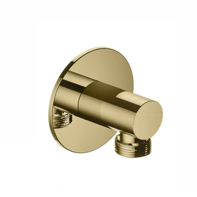 Afbeelding van HotBath Cobber M517 wanduitlaat messing Geborsteld PVD