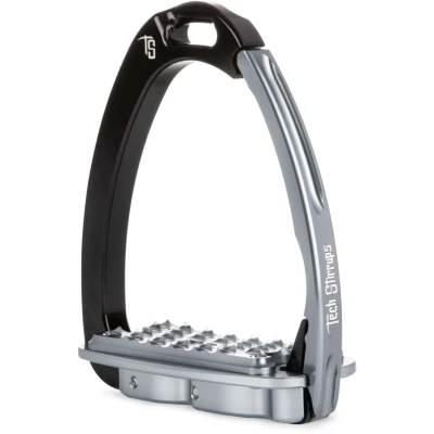 Afbeelding van Tech Stirrups Venice Sloped Evo veiligheidsstijgbeugels maat One size black/titanium