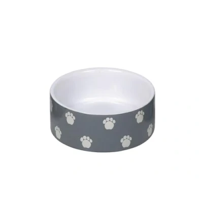 Afbeelding van Nobby Keramische kom Pata grijs/wit Ø 12 x 4,5 cm 0,25 liter