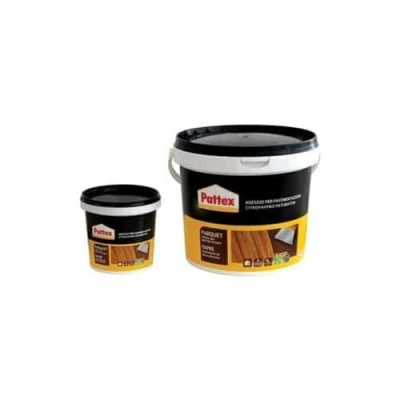Afbeelding van Pattex parket, Pasteuze lijm voor het leggen van alle houten vloeren, mozaïek, latten, emmer 5 kg