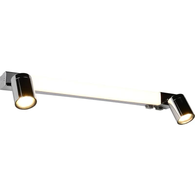 Afbeelding van Trio Leuchten LED badkamerlamp ENRICO 281470306, verchroomd metaal, 6,5 watt LED, excl. 2x GU10, lichtkleur instelbaar