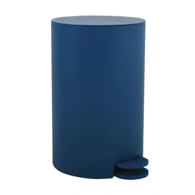 Afbeelding van MSV Pedaalemmer kunststof marine blauw 3L klein model 15 x 27 cm Badkamer/toilet