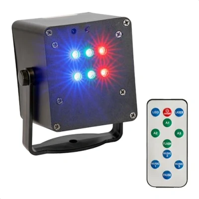 Afbeelding van Ibiza Light TINYLED RGB STROBE stroboscoop op accu