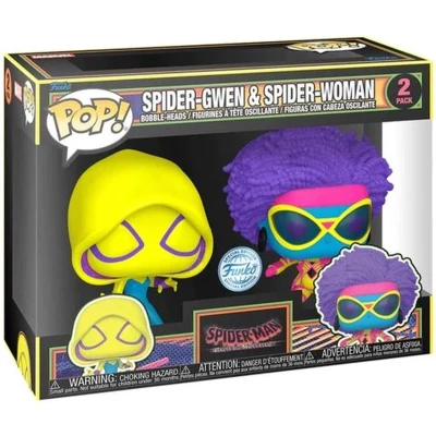 Afbeelding van Funko Pop! 2 Pack: Spider Man Across the Verse Gwen &amp; Woman Blacklight Exclusive