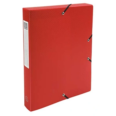 Afbeelding van Exacompta elastobox rug van 4 cm geassorteerde kleuren 8 stuks