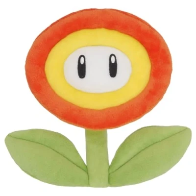 Afbeelding van Super Mario Bros Fire Flower 18cm Pluche