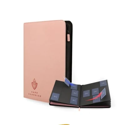 Afbeelding van Card Guardian 9 Vaks Premium Map met Rits voor 360 Kaarten Zijwaarts Gevulde Vakken Compatibel Sport en Ruilkaarten TCG (Roze)