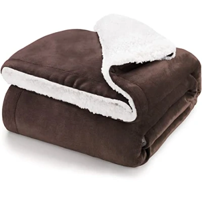 Afbeelding van Blumtal Fleece Deken Sherpa 150x200 Donkerbruin