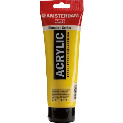 Afbeelding van Standard tube 120 ml Transparantgeel middel transparante acrylverf