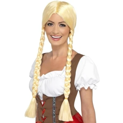 Afbeelding van Smiffys Bavarian Beauty Blonde Pruik Wit