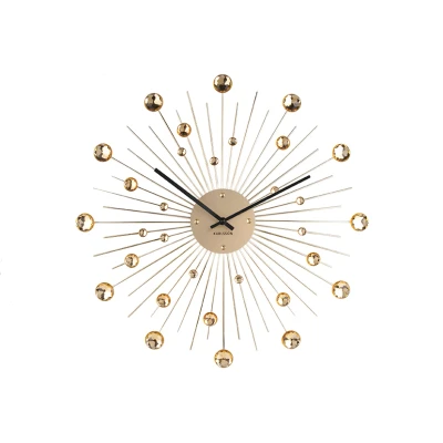 Afbeelding van Karlsson Wandklok Sunburst Large Goud Ø50cm