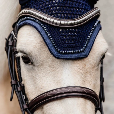 Image de Kentucky Bonnet Anti Mouches Wellington Paillettes Bleu foncé Poney