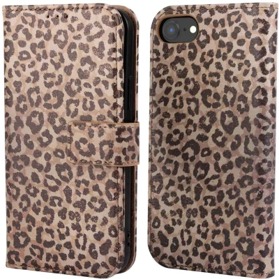 Afbeelding van imoshion Hoesje Geschikt voor iPhone 6 / 6s 7 8 SE (2020) (2022) Design Bookcase smartphone Leopard Mood