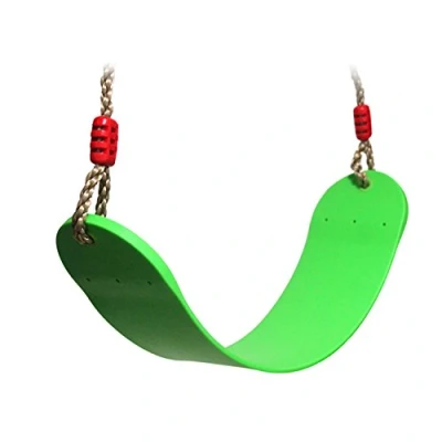 Afbeelding van EXTSUD Schommel voor kinderen, zitting met touw, EVA materiaal, flexibel, 66 x 14 cm, max. belasting 150 kg (groen)