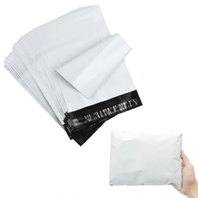 Afbeelding van Cozlly Enveloppe Plastique Expedition, 100pcs Opaque Emballage Colis Vinted Enveloppes plastiques d’expédition blanches, 20cmX30cm Pochette Envoie Sacs d&#039;expédition pour vêtements