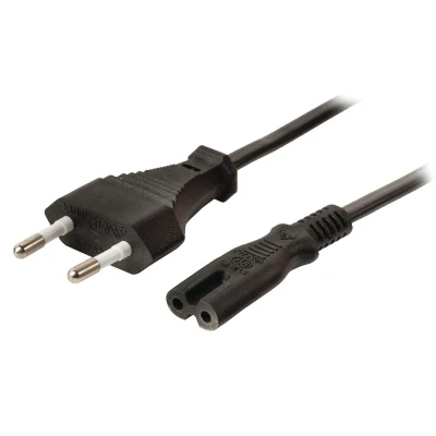 Afbeelding van Valueline stroomkabel Euro plug mannelijk IEC 320 C7 5,00 m zwart