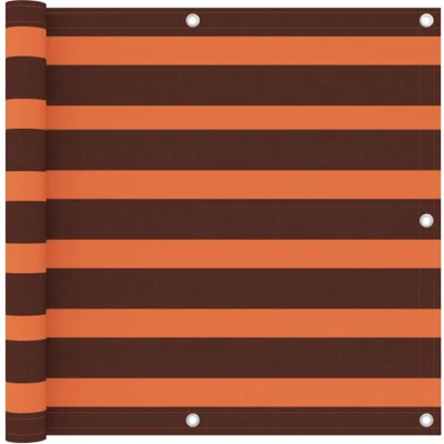Afbeelding van Balkonscherm 90x600 cm oxford stof oranje en bruin