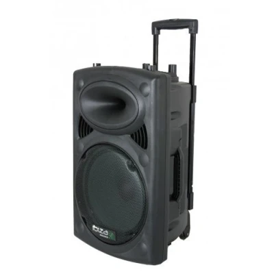 Afbeelding van Ibiza PORT10VHF BT Draagbare luidspreker 25 cm / 500 W Max met 2 microfoons (bekabeld en VHF), afstandsbediening beschermhoes Bluetooth, USB, SD, batterijduur 5 tot 7 uur